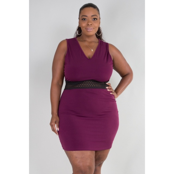 2-3x V-neck Sleeveless With Elastic Fitted Mini DR - Picture 6 of 7